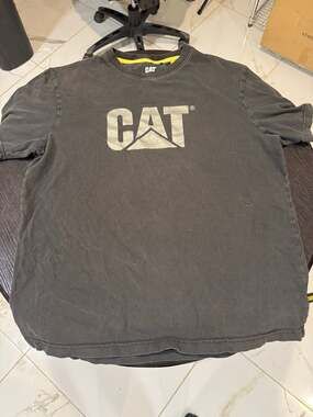 Caterpillar CAT Men's Logo Short Sleeve Workwear T-Shirt, Black, Size Medium